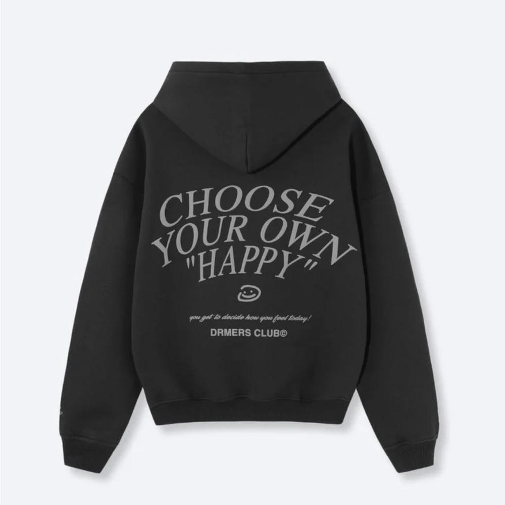 Drmers club perspective hoodie in faded black - Picture 2 of 2